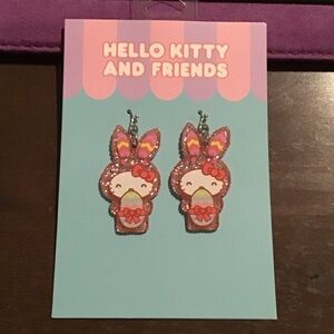 Hello Kitty Pink and Red Earrings
